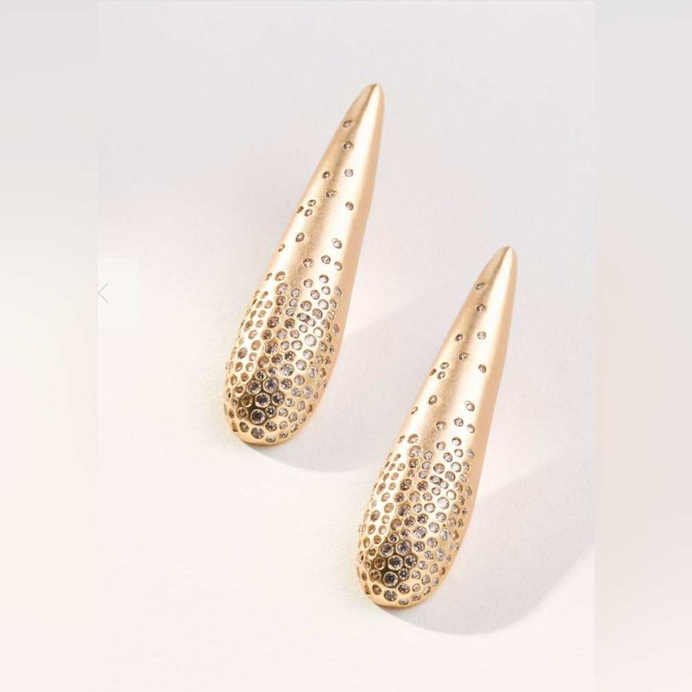NWT Anthropologie Pave Triangle Drop Earrings